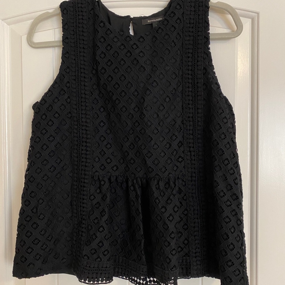Banana Republic Eyelet Peplum Top